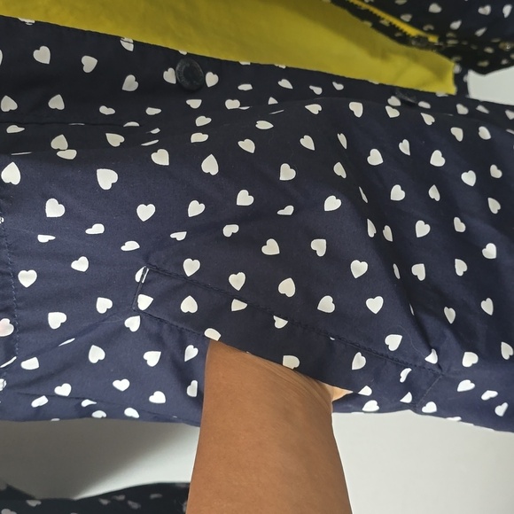 JOHNNIE B Mini Boden Blue Heart Jacket Anorak Windbreaker Coat Sz 13-14Y - Picture 6 of 14